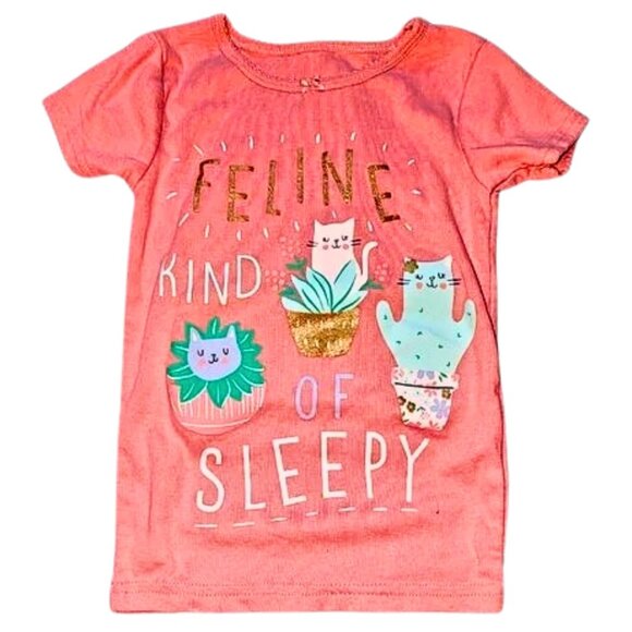 Carter's Other - Carter's Girls Top Feline Cat Sleepy Design (Size 5 - See Pic)
